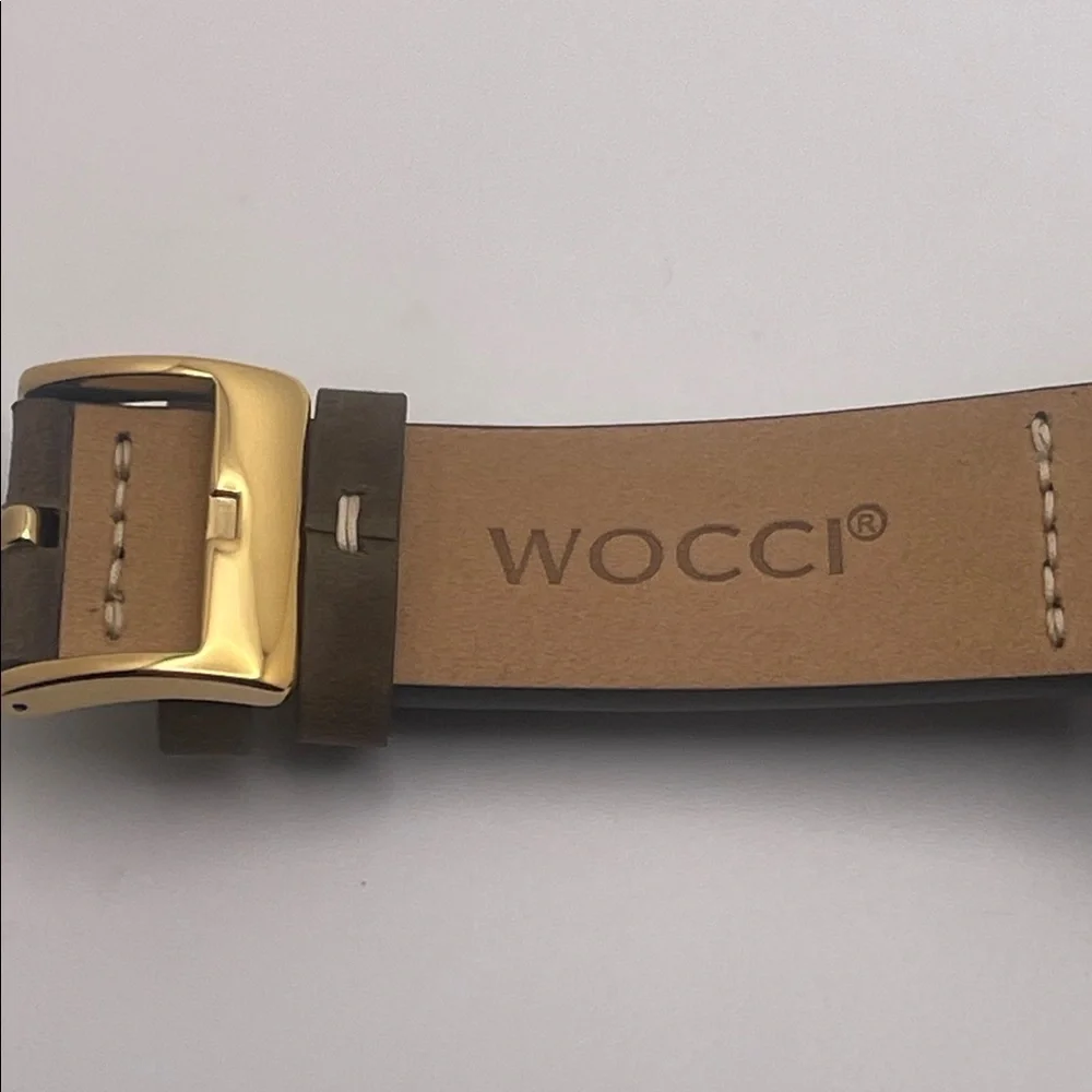 FMDG Brown and Black Watch with Leather Strap - new battery / new strap